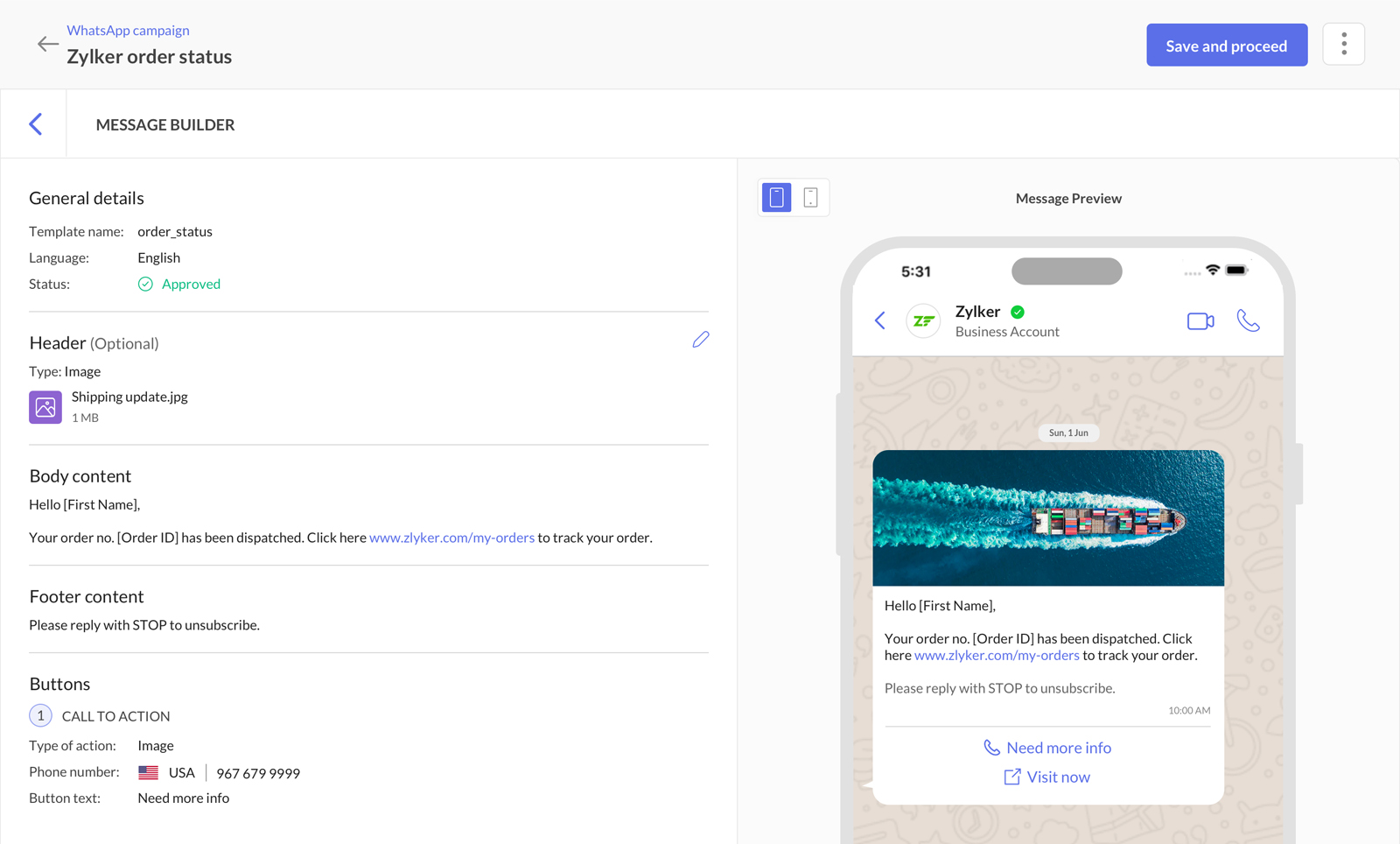 screenshot of Zoho Marketing Automation